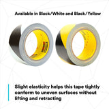 3M Scotch Safety Stripe Vinyl Tape, Black White, 2 in x 36 yd, 5.4 mil (5700) (7010375513)  - (24Pack) - 6