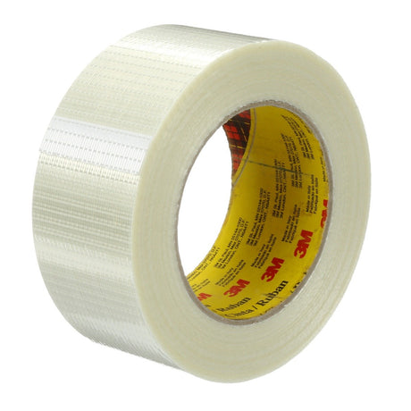 3M Scotch Bi-Directional Filament Tape, Clear, 50 mm x 50 m, 5.7 mil (8959) (7010375600)  - (18Pack)