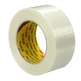 3M Scotch Bi-Directional Filament Tape, Clear, 50 mm x 50 m, 5.7 mil (8959) (7010375600)  - (18Pack) - 2