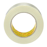 3M Scotch Bi-Directional Filament Tape, Clear, 50 mm x 50 m, 5.7 mil (8959) (7010375600)  - (18Pack) - 3