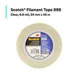 3M Scotch Filament Tape, Clear, 24 mm x 55 m, 6.6 mil (898) (7010375602)  - (36Pack) - 5
