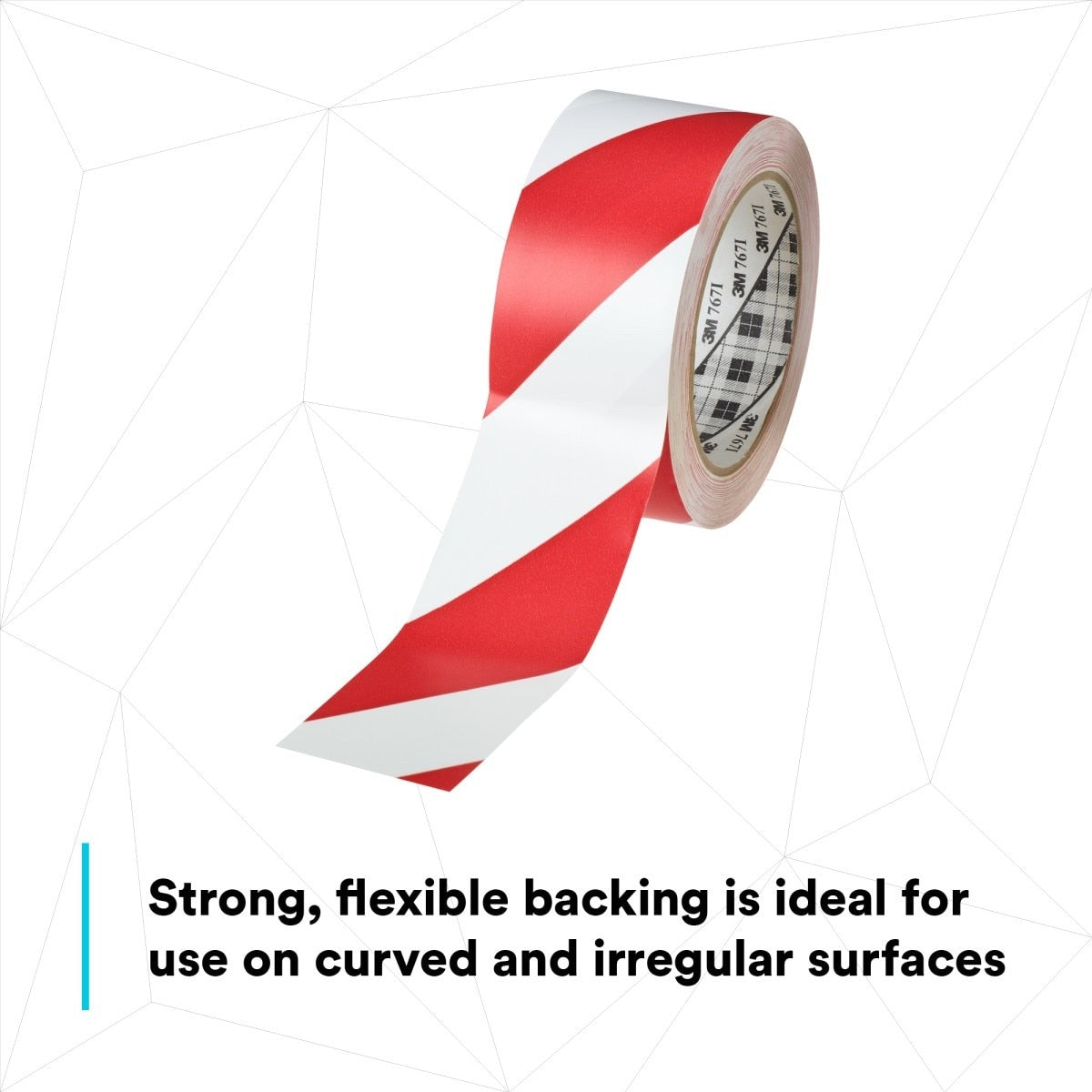 3M Safety Stripe Vinyl Tape, Red White, 2 in x 36 yd, 5 mil (767) (7010375766)  - (12Pack) - 10