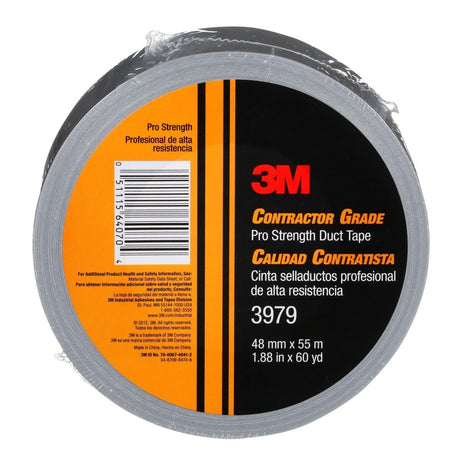 3M Contractor Grade Pro Strength Duct Tape, Silver, 1.88 in x 60 yd (3979) (7010375912)  - (24Pack) - 5