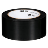 3M 764 Black General Purpose Vinyl Tape, 3 in x 36 yd, 5 mil (7010376163)  - (540Pack)