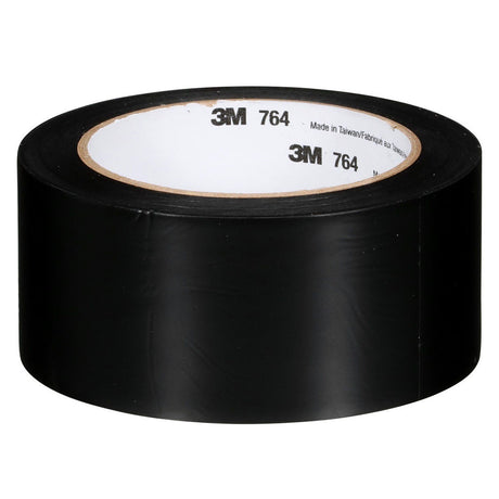 3M 764 Black General Purpose Vinyl Tape, 3 in x 36 yd, 5 mil (7010376163)  - (540Pack)