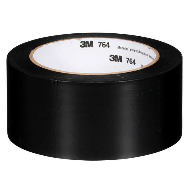 3M 764 Black General Purpose Vinyl Tape, 3 in x 36 yd, 5 mil (7010376163)  - (540Pack)