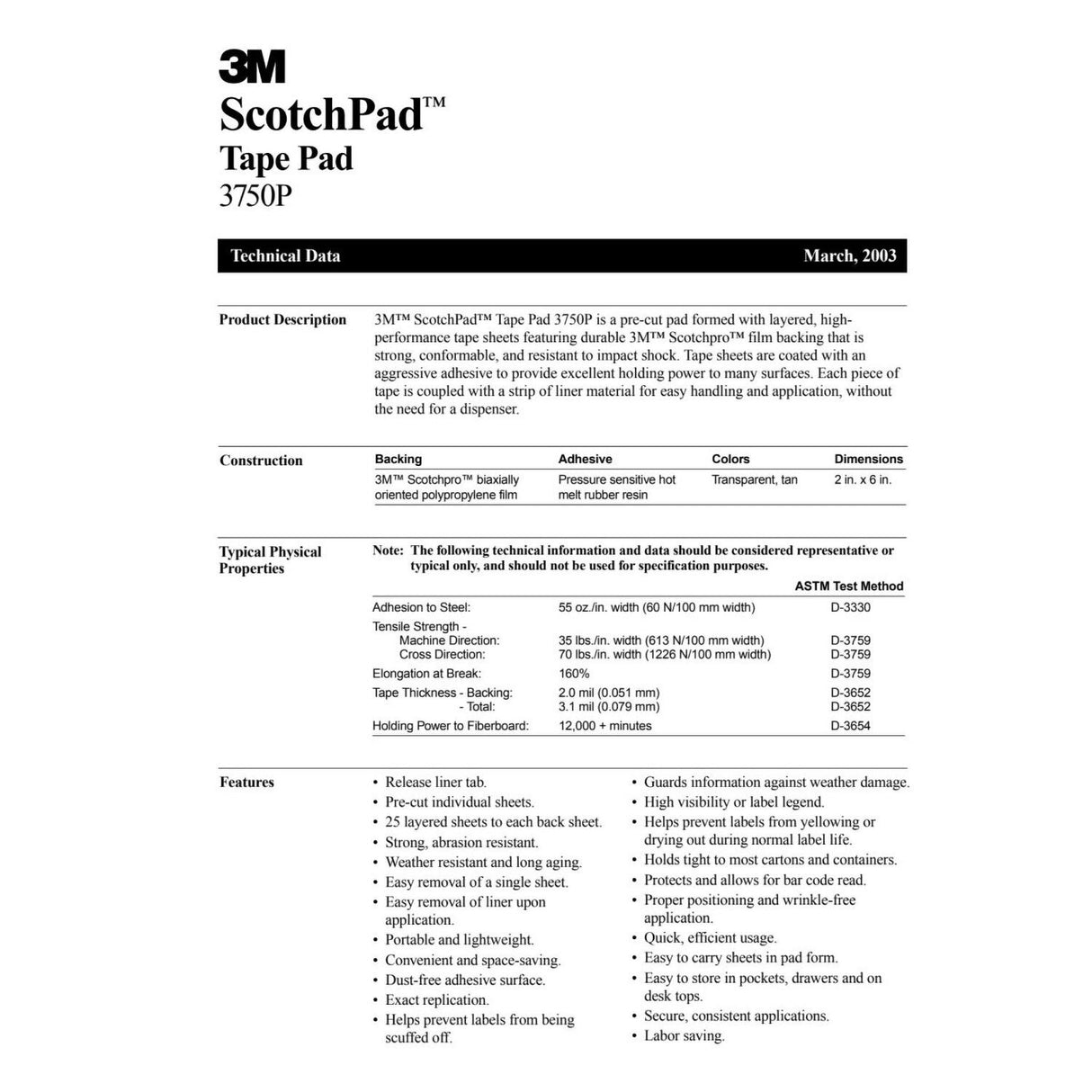 3M 3750P Scotch Tape Sheets, Clear, 2 in x 6 in (7010379078) (40 Pack) - 5