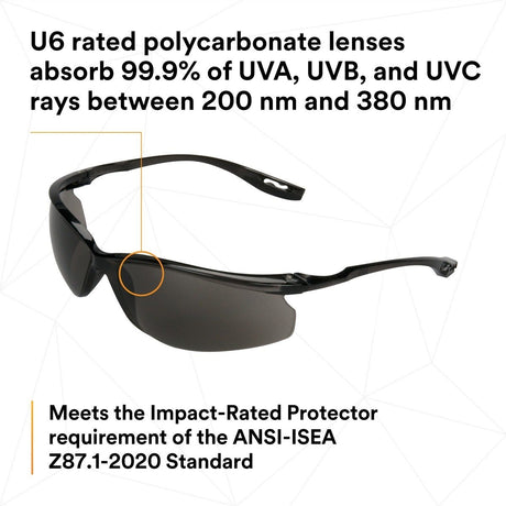 3M 11798-00000-20 Virtua Sport CCS Protective Eyewear Corded Control System, Gray Anti-Fog Lens (7010384246)  - (20Pack) - 6