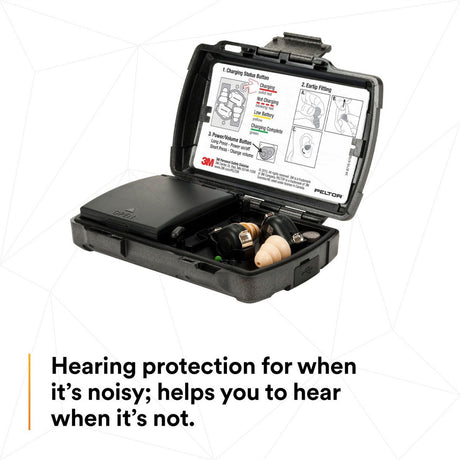 3M TEP-200 PELTOR Tactical Earplug Kit with Environmental Listening and Charging Case (7010386290) - 10