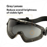 3M GG2892-SGAF GoggleGear Safety Goggles, Indirect Vent, Grey SGAF Lens, Anti-Fog (7010386491)  - (10Pack) - 7