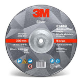 3M 87449 Silver Depressed Center Grinding Wheel, 36+, T27 Quick Change, 9 in x 1/4 in x 5/8 in-11 (7010409732) (10 Pack)
