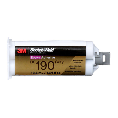3M 190 Scotch-Weld Epoxy Adhesive DP190, Gray, 48.5 mL Duo-Pak (DP190-1.64OZ-GRY) (7010410438)  - (12Pack) - 4