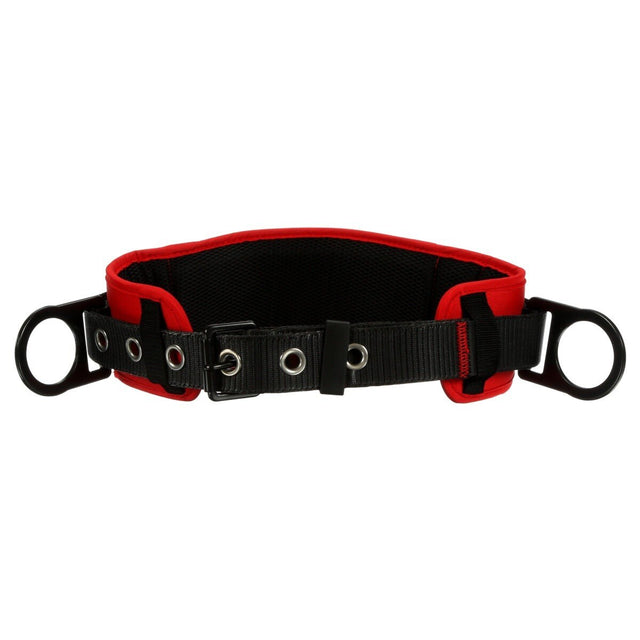 3M 1091015 PROTECTA Tongue Buckle Positioning Belt with Hip Pad, 2 D Rings, Red, X Large (7012815162)