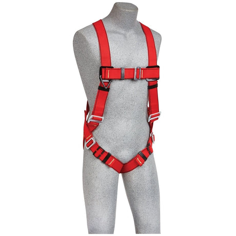 3M 1191379 PROTECTA Hot Work Vest Style Welders Full Body Harness, Back D-Ring, Pass Thru Legs, 420 lb, Medium/Large, Red (7012816878)