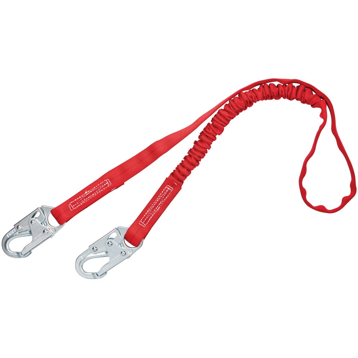 3M 1340220 PROTECTA Shock Absorbing Lanyard, PRO-Stop Series, Tubular Web, Snap Hooks, Red, 6 ft (7012817365)