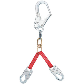 3M 1351001 PROTECTA Swiveling Web Rebar Positioning Lanyard, Polyester Web, Red, 2 ft, 310 lb Capacity (7012817415)