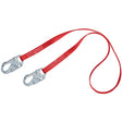 3M 1385101 PROTECTA Web Positioning Lanyard, Snap Hooks, Polyester Web, Red, 6 ft, 310 lb Capacity (7012817423)