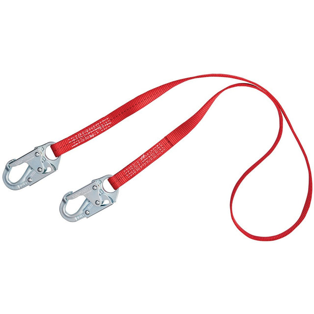 3M 1385101 PROTECTA Web Positioning Lanyard, Snap Hooks, Polyester Web, Red, 6 ft, 310 lb Capacity (7012817423)