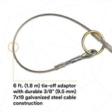 3M 2100193 Protecta Pass-Thru Cable Tie-Off Adapter Anchor, Galvanized Steel, 6 ft (7012818264) - 5