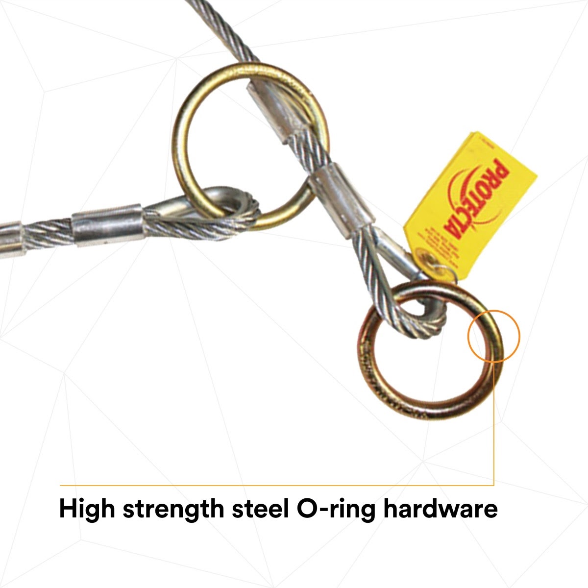 3M 2100193 Protecta Pass-Thru Cable Tie-Off Adapter Anchor, Galvanized Steel, 6 ft (7012818264) - 6
