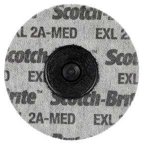 3M XL-UR Scotch-Brite Roloc EXL Unitized Wheel, TR Attachment, Aluminum Oxide, 2 in, 2A Medium, Gray (7100000860) (60 Pack)