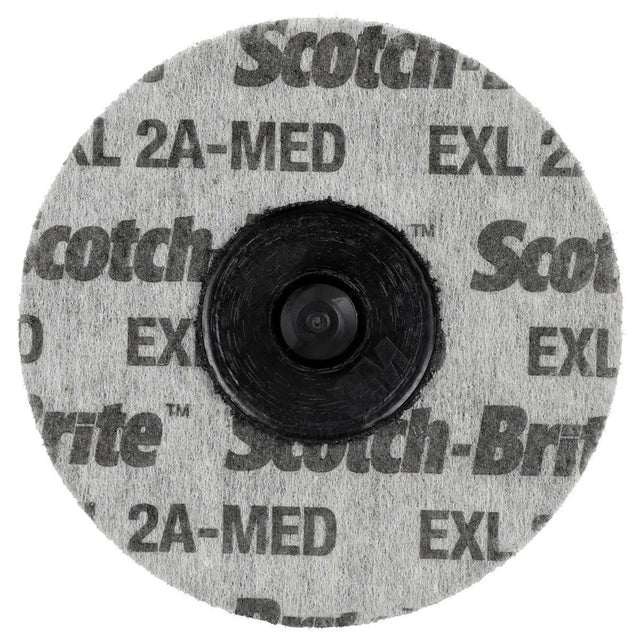 3M XL-UR Scotch-Brite Roloc EXL Unitized Wheel, TR Attachment, Aluminum Oxide, 2 in, 2A Medium, Gray (7100000860) (15 Pack)