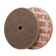3M XL-UW Scotch-Brite EXL Unitized Wheel, 6A Medium, Aluminum Oxide, Tan, 1 in x 1 in x 3/16 in (7100001140) (50 Pack)