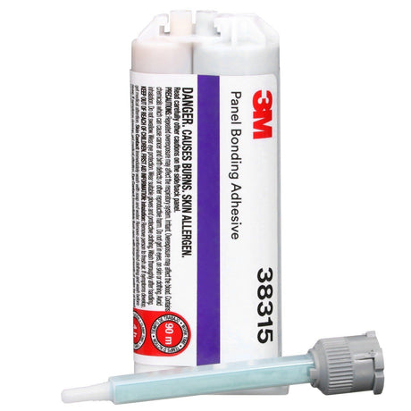 3M 38315 Panel Bonding Adhesive, Two-Part Epoxy, Black, 50 mL Cartridge, Bonds Steel, Aluminum, SMC, FRP (7100001224)  - (6Pack)
