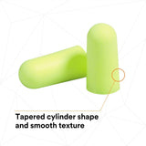 3M 391-1005 E-A-R Yellow Foam Disposable Earplugs Refill Bottle, Uncorded, NRR 33 dB, Large (7100001858) (1600 Pack)