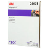 3M 401Q 1200A Abrasive Sheet, Silicon Carbide 1200 Grit, Black, 9 in x 11 in (7100003725) (250 Pack) - 4