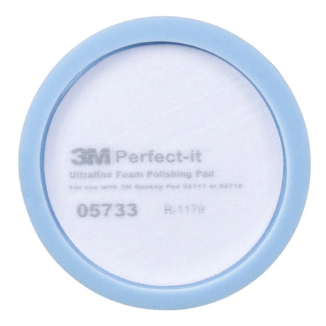 3M Perfect It Hookit Ultrafine Foam Polishing Pad, Waffle Face, Blue, 8 in (05733) (7100003841)  - (6Pack) - 4