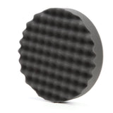 3M 05738 Hookit Foam Polishing Pad, Single Sided, Black, Waffle Face, Hook and Loop, 8 in (7100003842)  - (6Pack) - 2