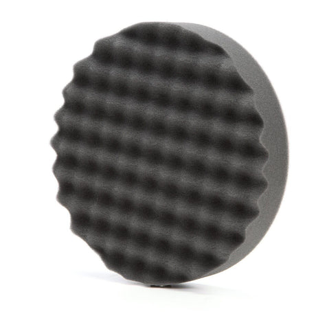 3M 05738 Hookit Foam Polishing Pad, Single Sided, Black, Waffle Face, Hook and Loop, 8 in (7100003842)  - (6Pack) - 2