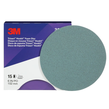 3M 443SA 30662 Trizact Hookit Foam Disc, P5000, Blue, 6 in (7100003887) (60 Pack) - 9