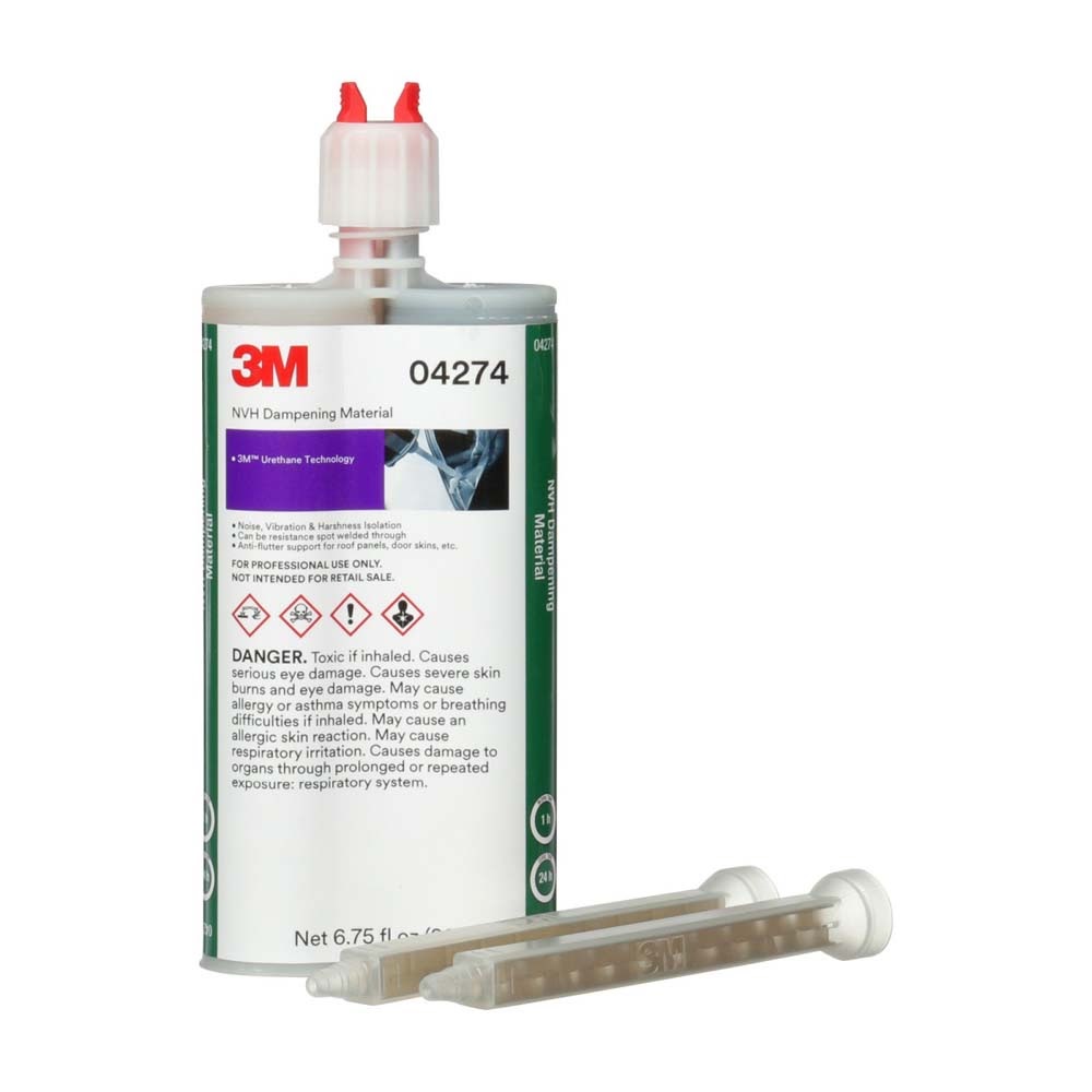3M 04274 NVH Dampening Material , Flexible, Non-Shrink, Non-Solvent, 200 mL Cartridge (7100004038) (6 Pack) - 2