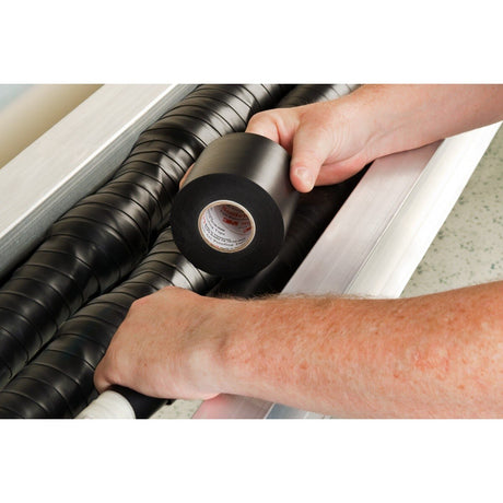 3M Scotch Fire-Retardant Electric Arc Proofing Tape 77, Black, 3 in x 20 ft (77B-3X20FT) (7100004701)  - (10Pack) - 6