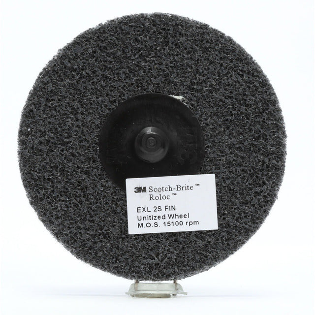 3M XL-UR Scotch-Brite Roloc EXL Unitized Wheel, 2S Fine, TR, 3 in (7100005209) (40 Pack)