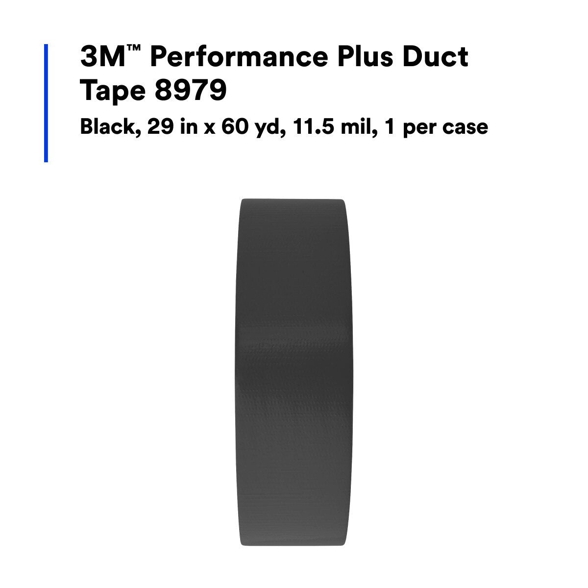 3M 8979 Performance Plus Duct Tape Roll, Heavy Duty, Black, 29 in x 60 yd, 12.1 mil, 6 Month Clean Removal, UV and Weather Resistant (7100005781)  - (2Pack) - 4