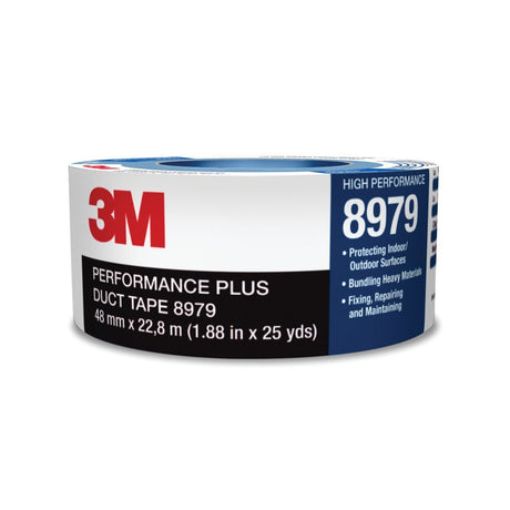3M 8979 Performance Plus Duct Tape Roll, Heavy Duty, Black, 29 in x 60 yd, 12.1 mil, 6 Month Clean Removal, UV and Weather Resistant (7100005781)  - (2Pack) - 5