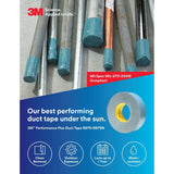 3M 8979 Performance Plus Duct Tape Roll, Heavy Duty, Black, 29 in x 60 yd, 12.1 mil, 6 Month Clean Removal, UV and Weather Resistant (7100005781)  - (2Pack) - 8
