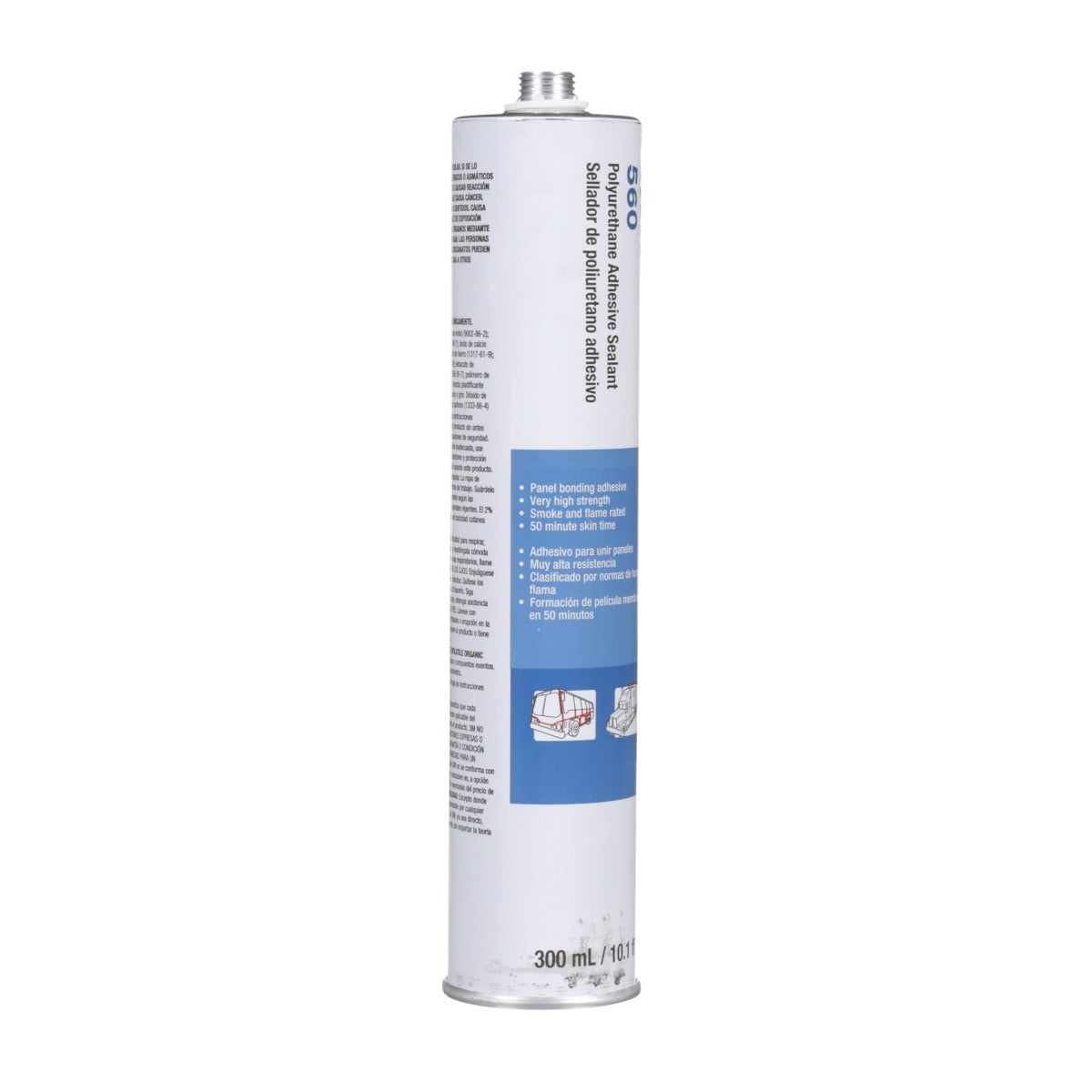3M 560 Polyurethane Adhesive Sealant, Black, 10.5 oz Cartridge (41597) (7100005901)  - (12Pack) - 4