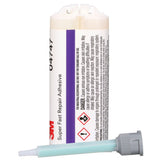 3M 04747 Super-Fast Repair Adhesive, Two-Component Semi-Rigid Urethane, Amber, 47.3 mL/1.6 fl oz Cartridge (7100006276)  - (6Pack)