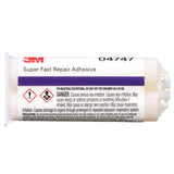 3M 04747 Super-Fast Repair Adhesive, Two-Component Semi-Rigid Urethane, Amber, 47.3 mL/1.6 fl oz Cartridge (7100006276)  - (6Pack) - 2