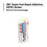 3M 04747 Super-Fast Repair Adhesive, Two-Component Semi-Rigid Urethane, Amber, 47.3 mL/1.6 fl oz Cartridge (7100006276)  - (6Pack) - 3