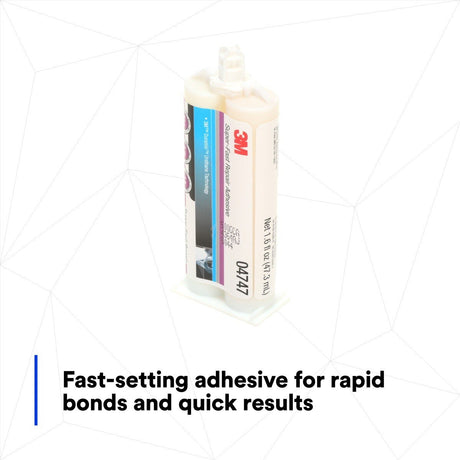 3M 04747 Super-Fast Repair Adhesive, Two-Component Semi-Rigid Urethane, Amber, 47.3 mL/1.6 fl oz Cartridge (7100006276)  - (6Pack) - 4