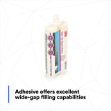 3M 04747 Super-Fast Repair Adhesive, Two-Component Semi-Rigid Urethane, Amber, 47.3 mL/1.6 fl oz Cartridge (7100006276)  - (6Pack) - 6