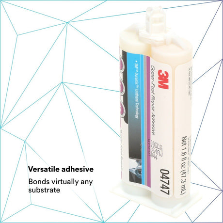 3M 04747 Super-Fast Repair Adhesive, Two-Component Semi-Rigid Urethane, Amber, 47.3 mL/1.6 fl oz Cartridge (7100006276)  - (6Pack) - 9