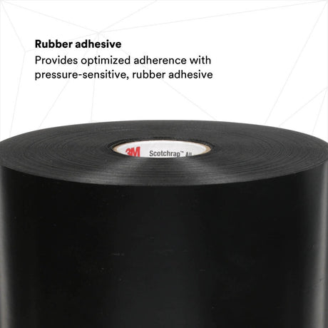 3M Scotchrap Vinyl Corrosion Protection Tape 51, 6 in x 100 ft, Unprinted, Black (7100007740) (4 Pack) - 5