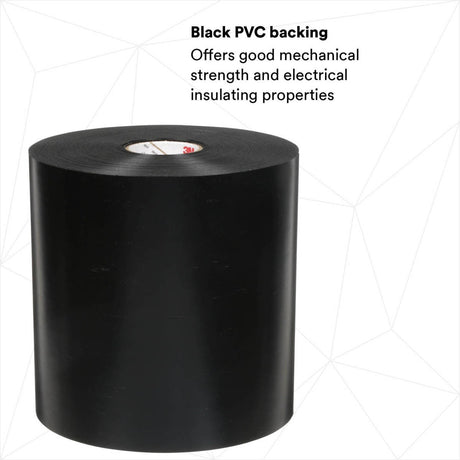 3M Scotchrap Vinyl Corrosion Protection Tape 51, 6 in x 100 ft, Unprinted, Black (7100007740) (4 Pack) - 7