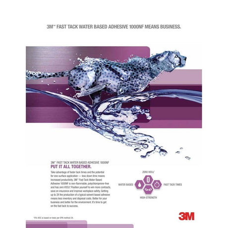 3M 1000NF Purple Fast Tack Water Based Adhesive, 1 Gallon (7100007793)  - (4Pack) - 2